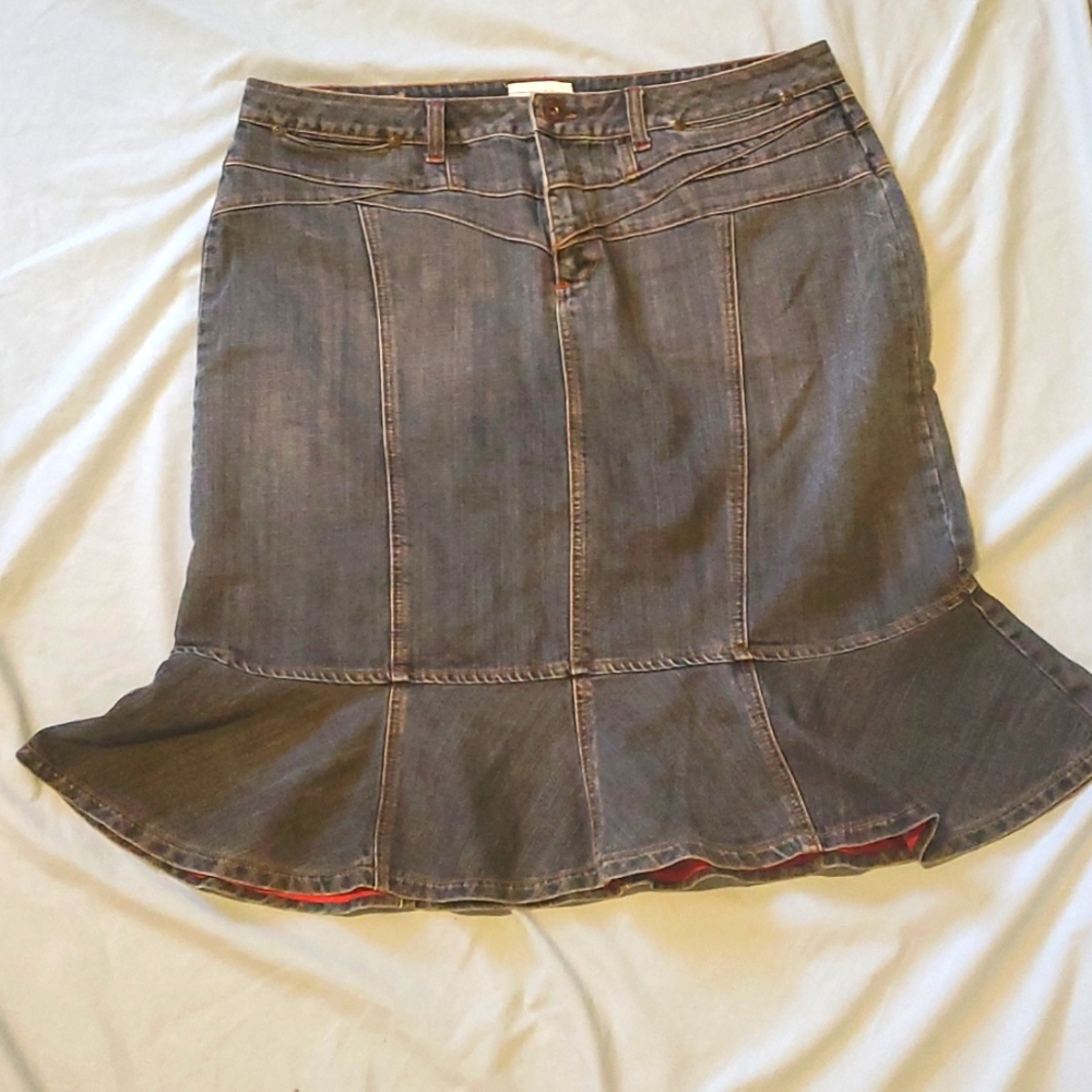 Womens Plus Denim Skirt